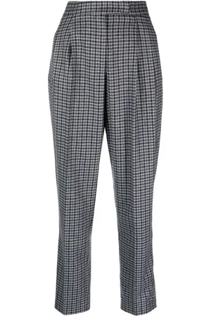 Emporio Armani Checked high-waist tapered trousers