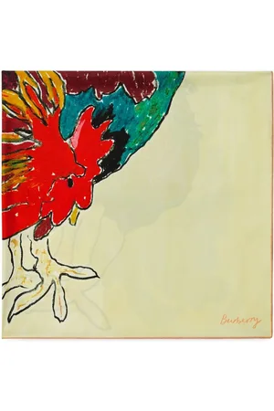 Burberry Cockerel-print silk scarf
