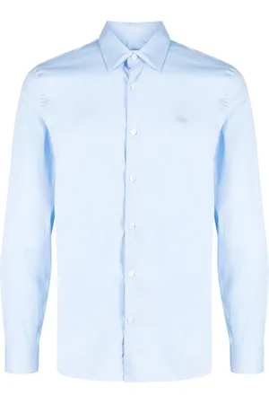 Lacoste Logo-patch cotton-blend shirt