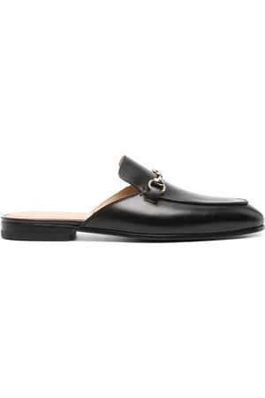 Scarosso Horsebit-detail leather slippers