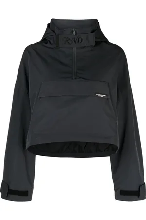 Izzue Logo-embroidered panelled hoodie