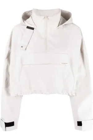 Izzue Logo-embroidered panelled hoodie