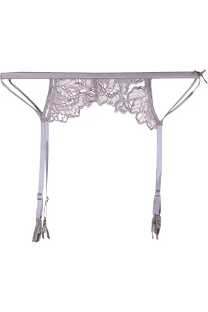 FLEUR DU MAL Whitney embroidered garter belt