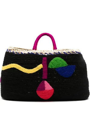 ERES Medium Besos straw tote bag