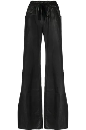 ISAAC SELLAM EXPERIENCE Wide-leg drawstring leather trousers