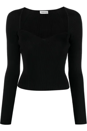 Simkhai Sweetheart-neck long-sleeve jumper