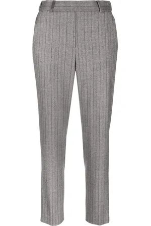 Peserico herringbone-pattern Tailored Trousers - Farfetch