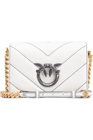 Pinko Mini Love Bag Click chevron crossbody bag