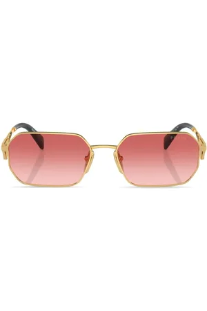 Prada Triangle-logo rectangular sunglasses