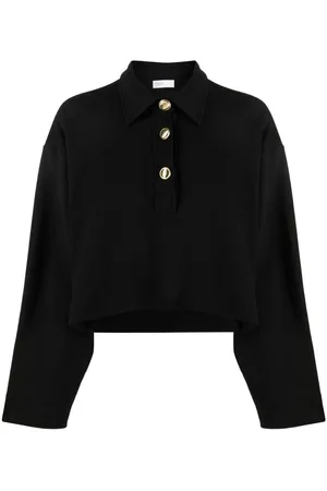 ROSETTA GETTY Long-sleeve crop polo shirt