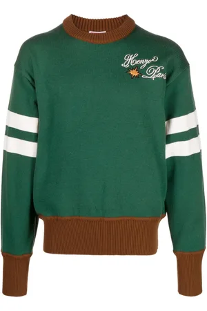 Kenzo Logo-embroidered wool-blend jumper