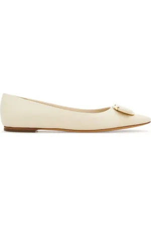 Salvatore Ferragamo Bow-detailing leather ballerina shoes