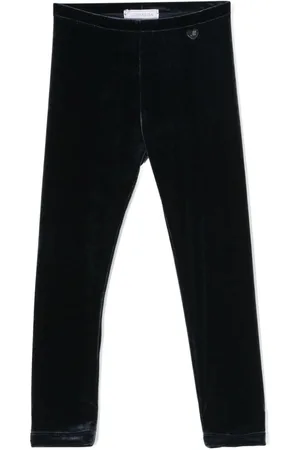 MONNALISA Logo-charm chenille leggings