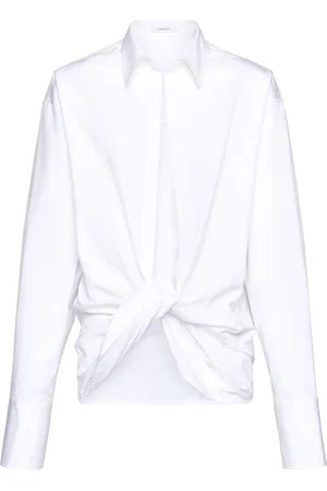 Salvatore Ferragamo Wrap-design cotton shirt