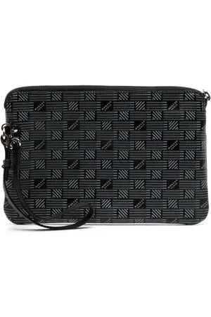 MOREAU Monogram-print leather clutch bag