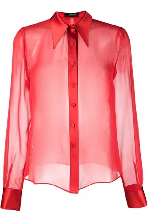 Styland Semi-sheer buttoned shirt