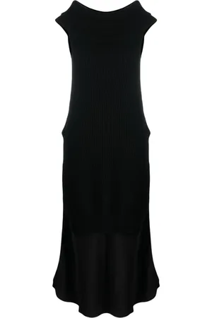 SEMICOUTURE Off-shoulder wool blend maxi dress
