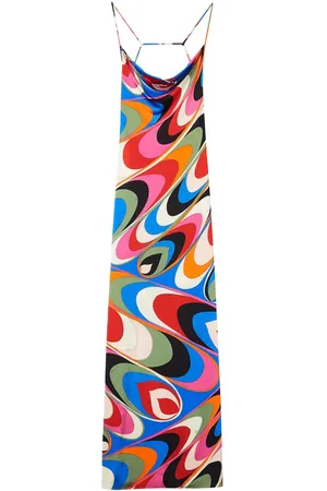 Puccini Onde-print long dress