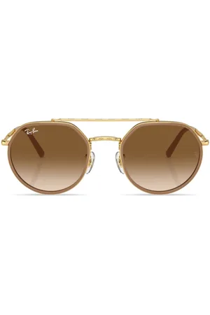 Shop Saint Laurent Monogram Metal Spoiler 61MM Round Sunglasses