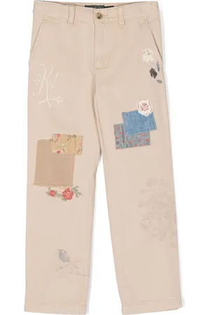 Ralph Lauren Patchwork-detailing cotton jeans