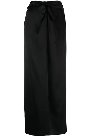 Nanushka Heida satin wrap maxi skirt
