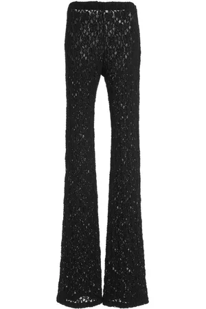 Chloé Lace-knit flared trousers