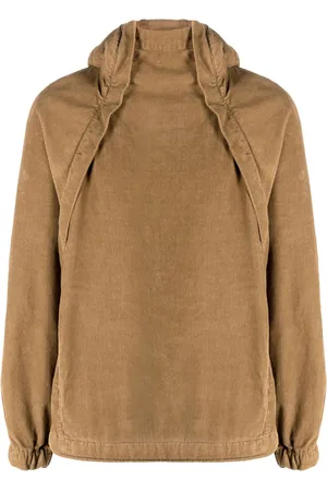 RANRA Side-zip corduroy hoodie