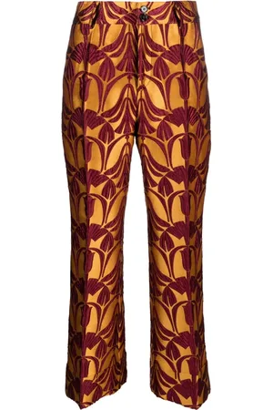 La DoubleJ Hendrix jacquard cropped trousers