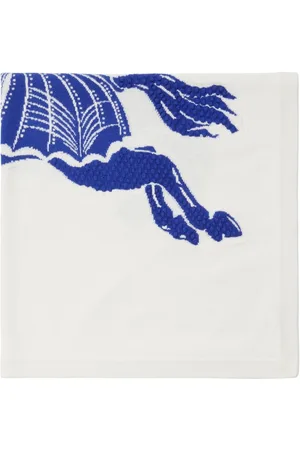 Burberry Equestrian Knight wool-blend blanket