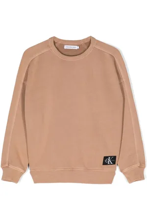 Calvin Klein Logo-patch cotton sweatshirt