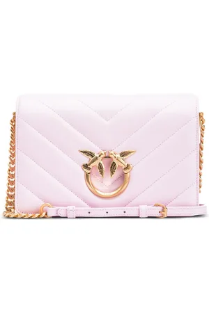 Pinko Love Birds leather crossbody bag
