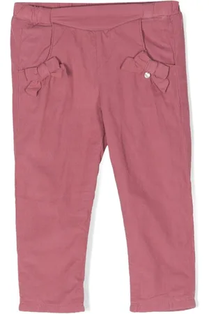 Tartine Et Chocolat Bow-detail straight-leg trousers