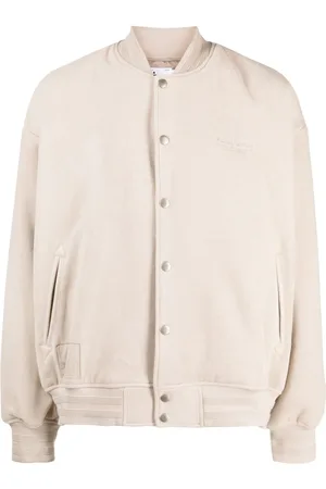 Izzue Text-embroidered press-stud bomber jacket