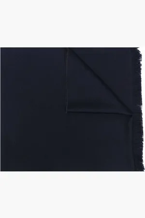 Emporio Armani Frayed-hem wool scarf