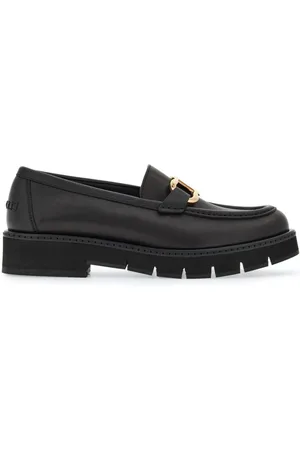 Salvatore Ferragamo Gancini-plaque leather loafers