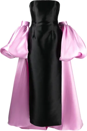 Solace The Lea puff-sleeve gown