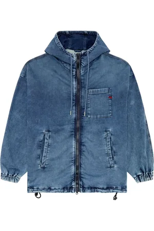 Massini Dark Blue Denim Western Military Lined Short Jacket Size XL | eBay