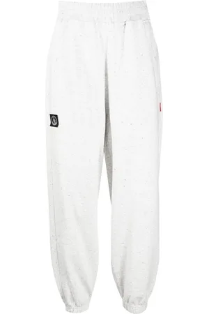 Izzue Label logo-patch cotton blend track pants