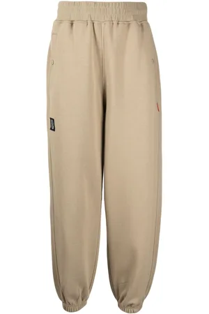 Izzue Label logo-patch cotton blend track pants