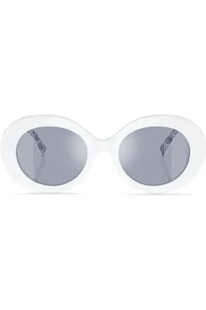 Dolce & Gabbana Majolica-print round-frame sunglasses