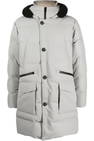 Woolrich Button-fastening hooded down jacket
