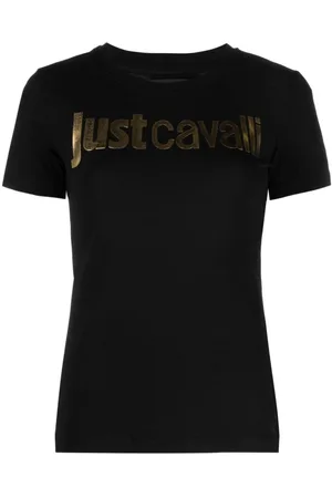 Roberto Cavalli Logo-embossed round-neck T-shirt