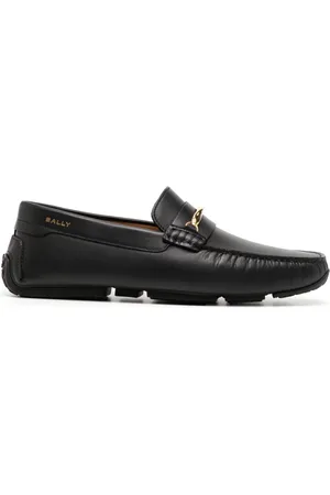 Bally Almond-toe leather loafers