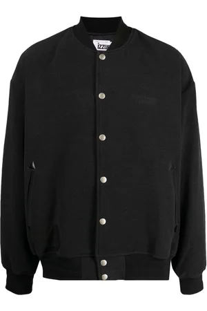 Izzue Text-embroidered press-stud bomber jacket