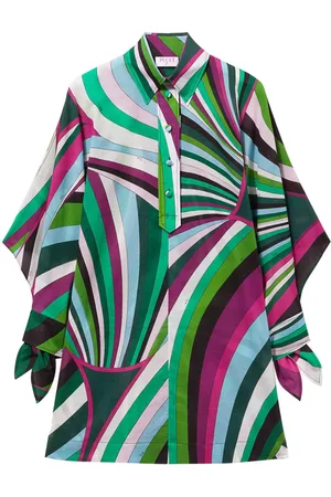 Puccini Iride-print cotton dress