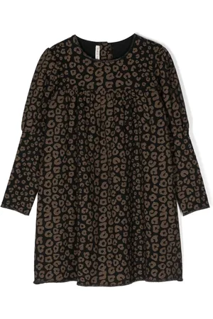 Zhoe & Tobiah Cheetah-print long-sleeved dress