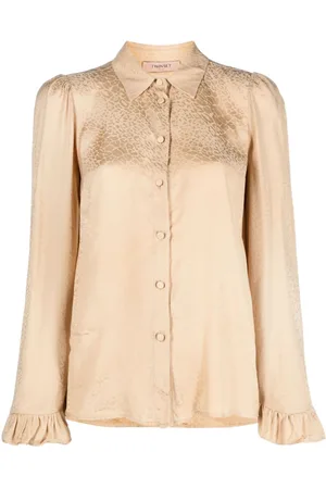 Twin-Set Satin jacquard long-sleeve shirt