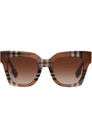 Burberry Check pattern square-frame sunglasses