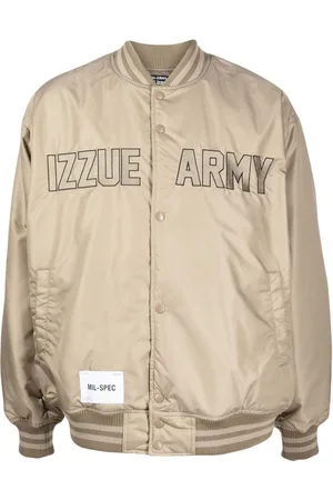 Izzue Logo-embroidered padded bomber jacket