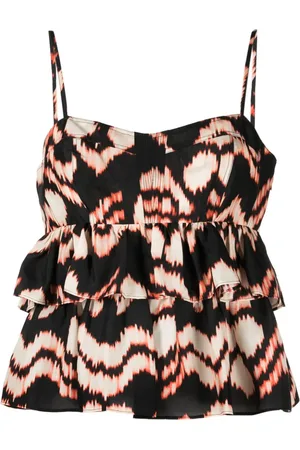 ULLA JOHNSON Amrita taffeta silk top